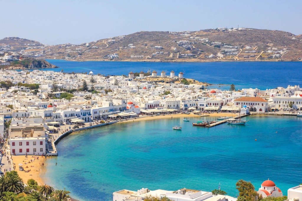 Mykonos Seascape with White Houses