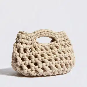 Nadia is Back" beige handbag by The Mama Made