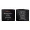 Black cardboard packaging with product information