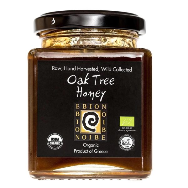 Jar of Ebion Oak Tree Honey - Rare, Raw, Organic Greek Mountain Honey