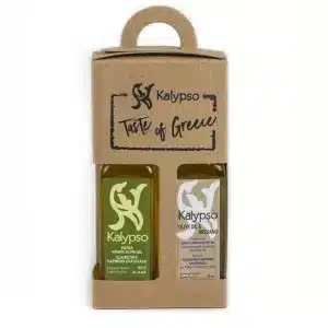 Kalypso gift box - 2 Lesvos olive oils (50 ml each, extra virgin, infused with oregano)