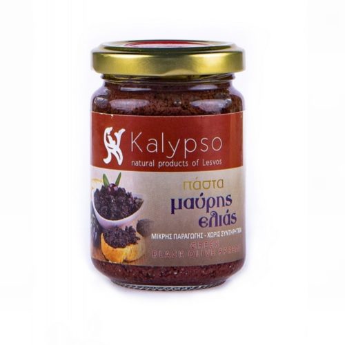 Tapenade d'olives noires Kalypso (île de Lesvos, 135 g, ingrédients naturels, sans conservateurs)