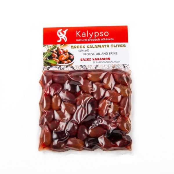 Olives fraîches de Kalamata (Kalypso, 200g, Grèce, emballées sous vide)