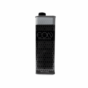 EON έξτρα παρθένο ελαιόλαδο 500 ml μεταλλικό μπουκάλι, μαύρο και λευκό σχέδιο