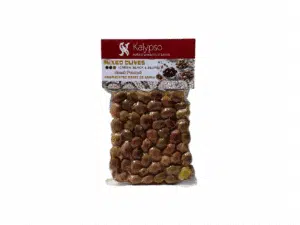Kalypso Greek olive blend - 200 g - green, black and blond olives.