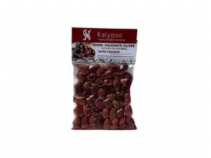 Sachet de 200 g d’olives Kalamata Kalypso en saumure et huile d’olive