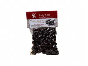 Olives noires salées Kalypso de Lesvos en sachet de 200 g