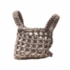 Vue latérale du sac crochet beige Thalia – fait main – The Mama Made