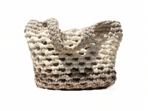 Sac Ingrid bicolore crocheté main grande taille avec poche waterproof – The Mama Made