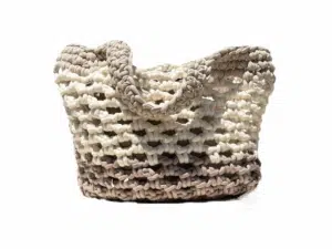 Sac Ingrid bicolore crocheté main grande taille avec poche waterproof – The Mama Made