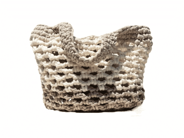 Sac Ingrid bicolore crocheté main grande taille avec poche waterproof – The Mama Made