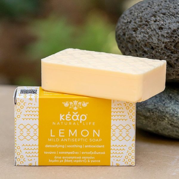 Savon naturel antiseptique doux Kear Lemon Yucca (boîte et savon complet) – Savon primé avec des ingrédients naturels