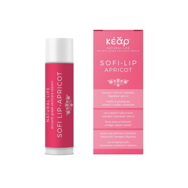 Kear SofiLip Baume à lèvres naturel (abricot) – Hydratant pour les lèvres primé avec des ingrédients naturels