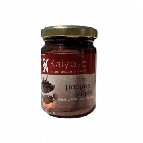 Tapenade d’olives noires Kalypso – pot de 135 g, produit artisanal de Lesvos