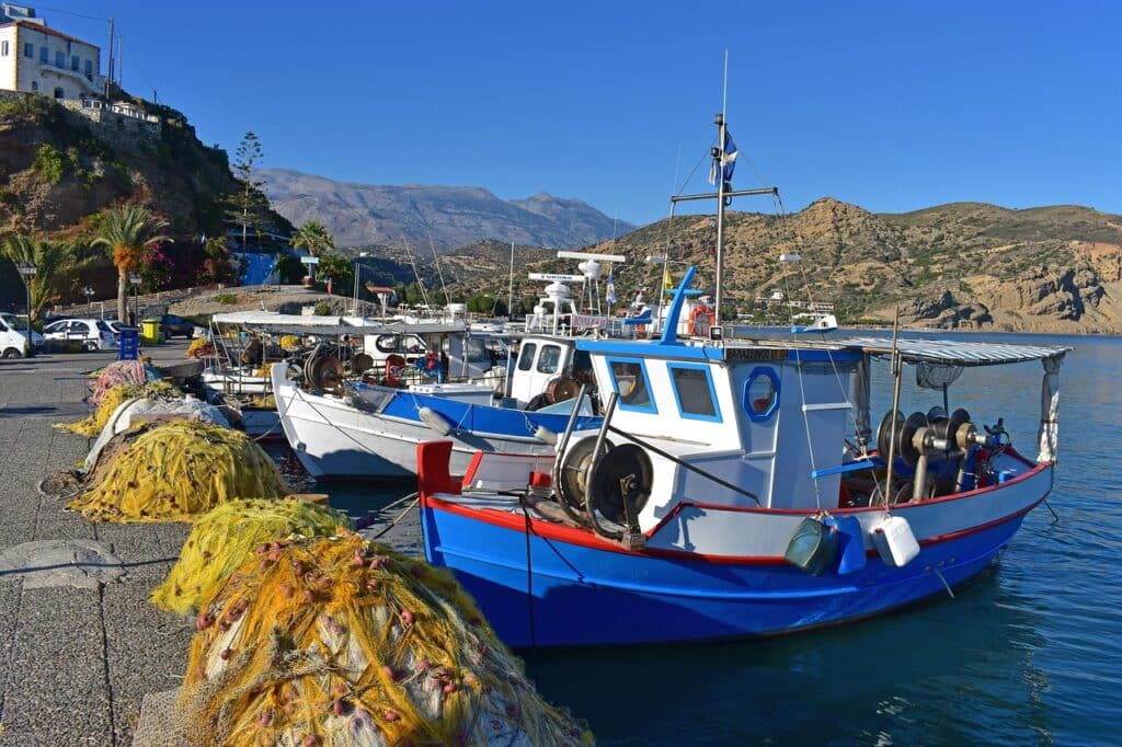 Pêche en Crète.