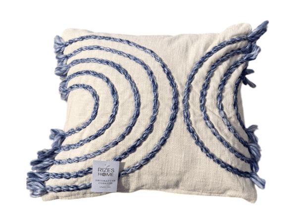 Decorative cushion with blue circles (45 x 45 cm) - Rizes Home.