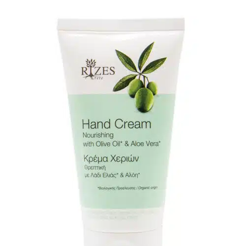 Hand cream with Aloe Vera and organic olive oil, nourishing and moisturizing, from Rizes Crete.