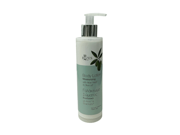 Moisturizing body lotion with aloe vera and olive oil - Rizes Crete (250 ml).