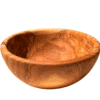 Saladier en bois d’olivier grec de 22 cm, vue du dessus, Rizes Wood.