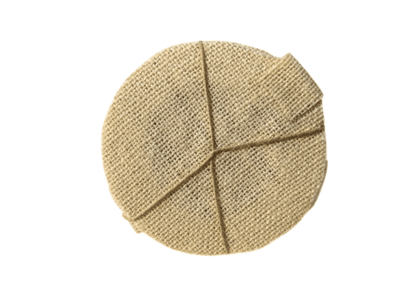Set de 4 dessous de verre blancs et beiges en corde tissée - Face arrière Rizes Home.