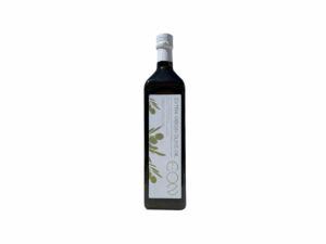 Bouteille en verre de 1 L d’huile d’olive extra vierge Koroneiki EON, avec étiquette minimaliste