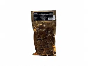 Dos du sachet d’olives vertes dénoyautées Chalkidiki EON – 200 g, avec ingrédients et informations nutritionnelles