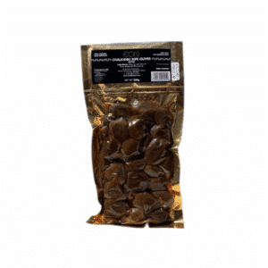 Dos du sachet d’olives vertes dénoyautées Chalkidiki EON – 200 g, avec ingrédients et informations nutritionnelles
