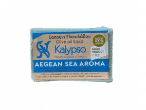 Savon à l’huile d’olive Kalypso avec arôme de la mer Égée, produit artisanal grec de Lesvos, 100 g