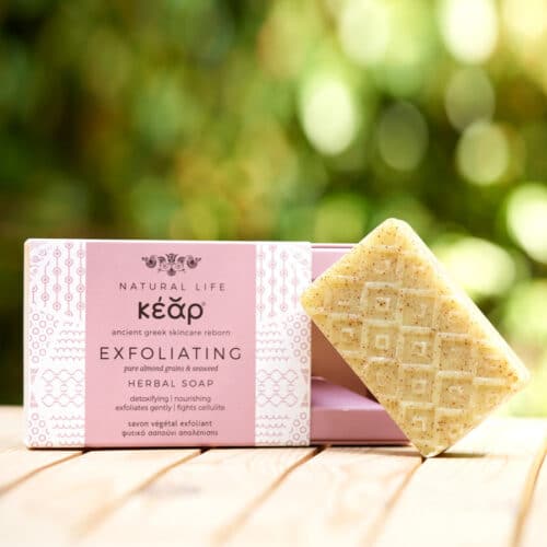 Savon exfoliant aux algues et grains d’amande Kear Life, 100 gr, pour nourrir et lutter contre la cellulite.