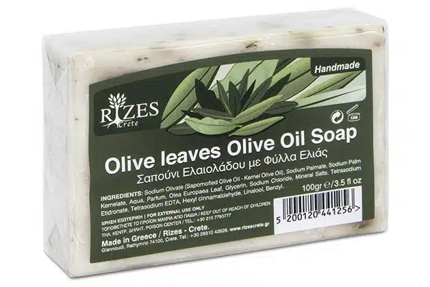 Handmade olive leaf and olive oil soap from Rizes Crete.