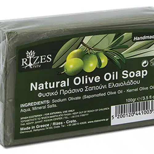 Natural handmade olive oil soap from Rizes Crete.