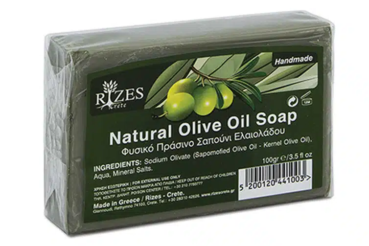 Natural handmade olive oil soap from Rizes Crete.