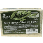 Σαπούνι με φύλλα ελιάς και ελαιόλαδο, 100g, Rizes Crete.