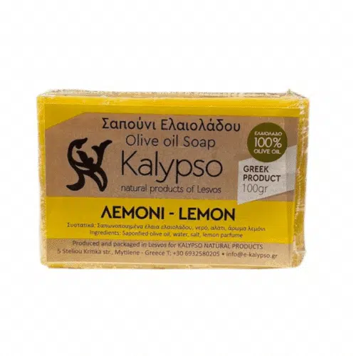 Savon Kalypso au citron et à l’huile d’olive, produit grec de 100 g