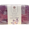 100 g handmade lavender soap by Olive Spa, enriched with vegetable glycerin and natural ingredients.