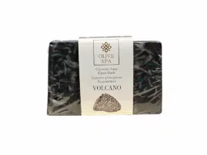 Savon volcanique de 100 gr à la glycérine végétale, fabriqué à la main par Olive Spa.