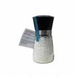 Vue arrière du moulin Kalypso de sel de mer naturel non raffiné – 180 g