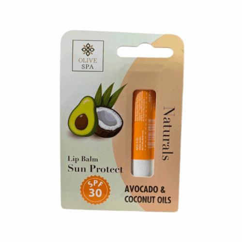 Baume à lèvres SPF 30 Olive Spa aux huiles d’avocat et de noix de coco