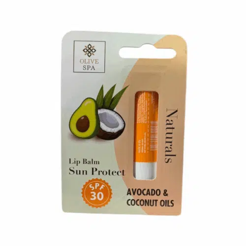 Baume à lèvres SPF 30 Olive Spa aux huiles d’avocat et de noix de coco