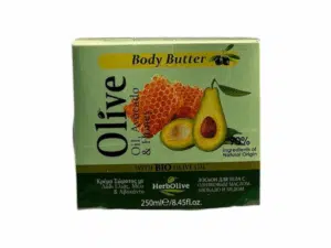 Herbolive body butter lid with organic olive oil, avocado and honey - 250 ml