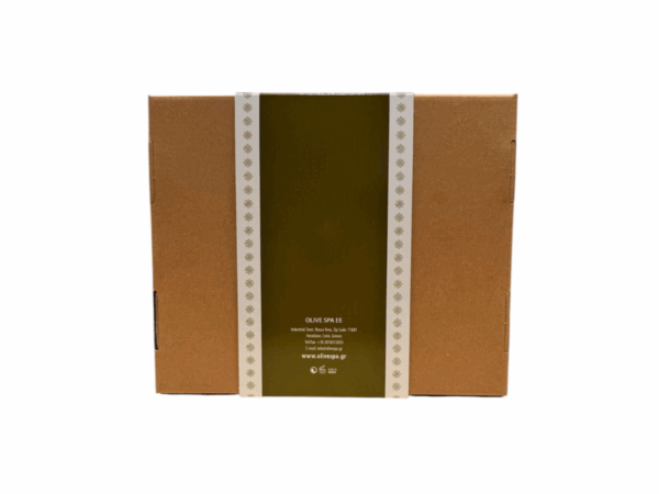 Rückansicht des Geschenksets Körperpflege Aloe Vera und Olivenöl, Olive Spa.