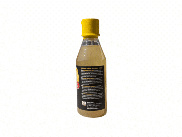 Crème balsamique au citron vue arrière – bouteille 250 ml Messino