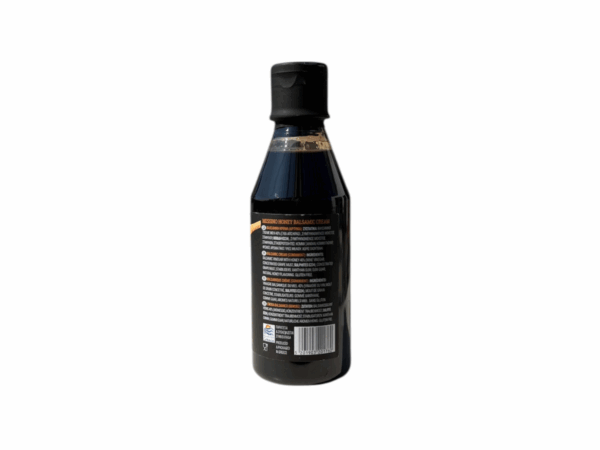 Ingrédients crème balsamique au miel Messino – vue arrière bouteille 250 ml