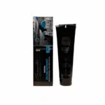 Dentifrice blanchissant à l'eau volcanique et charbon actif, tube de 100 ml, vue du dos avec ingrédients et instructions. Produit Olive Spa.