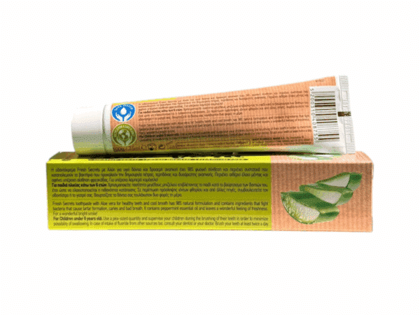 Ingrédients et conseils d’utilisation du dentifrice naturel à l’aloe vera 75 ml Fresh Secrets