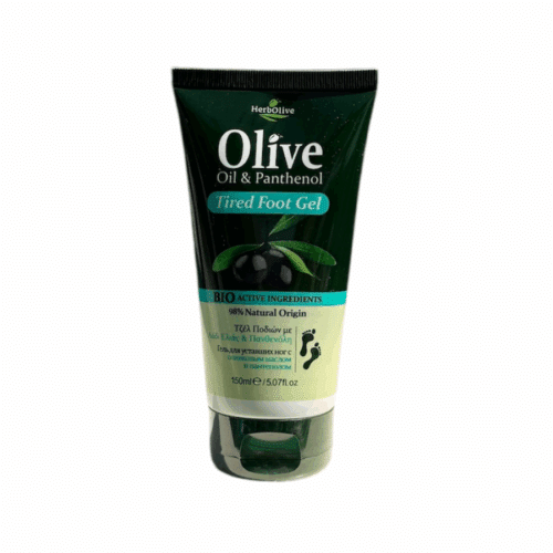 Gel pour pieds fatigués Herbolive à l’huile d’olive bio et panthénol – 150 ml