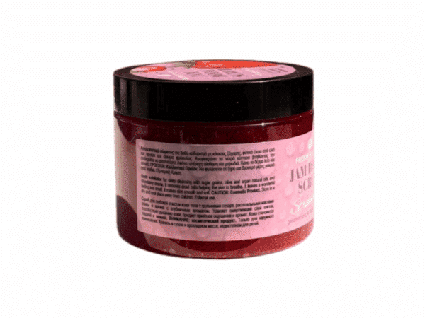 Ingrédients et mode d’emploi du gommage corporel à la fraise Fresh Secrets – 320 ml.
