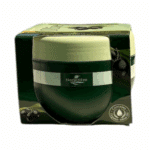 Pot of Herbolive olive oil and aloe vera scrub - 250 ml - seen in its case