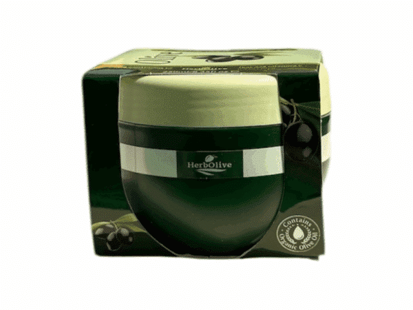 Pot du gommage Herbolive à l’huile d’olive et aloe vera – 250 ml – vue dans son étui
