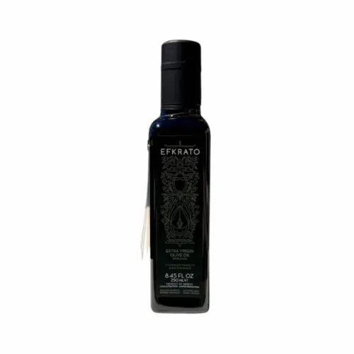 250 ml bottle of Efkrato early-harvest organic olive oil